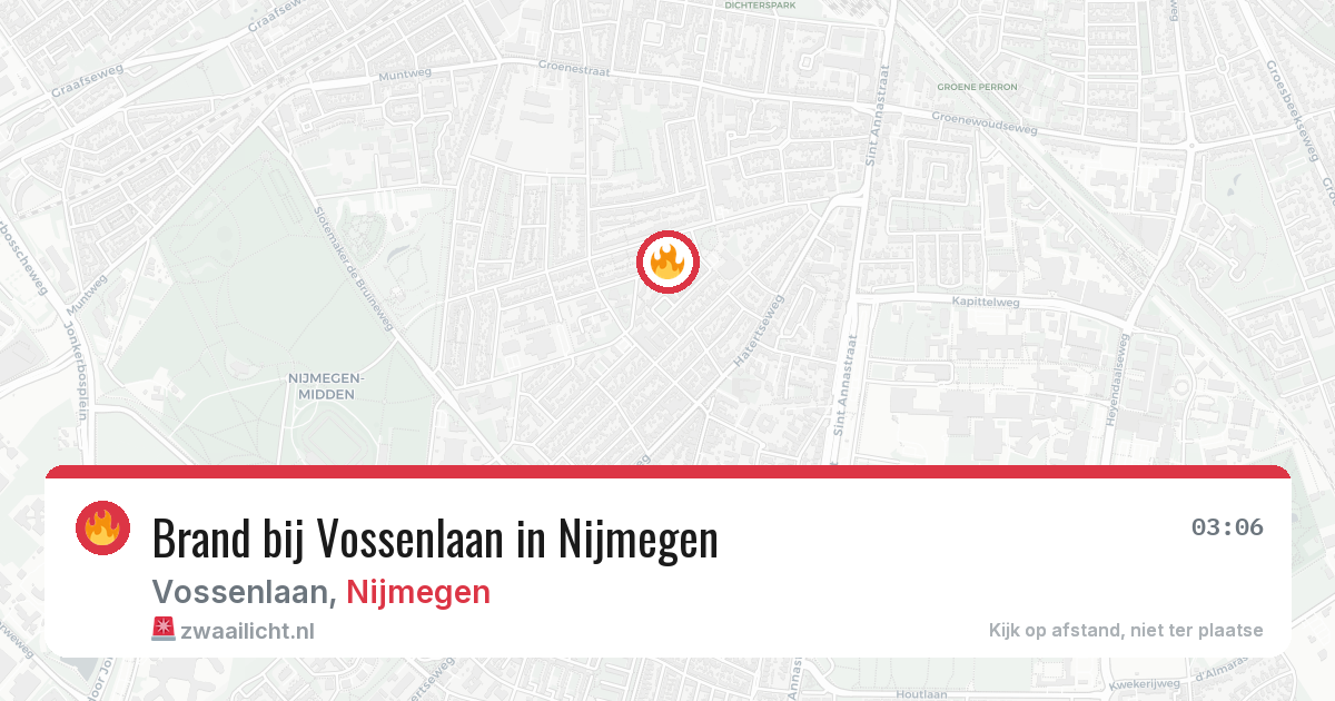 Brand bij Vossenlaan in Nijmegen — 14 jun 2026