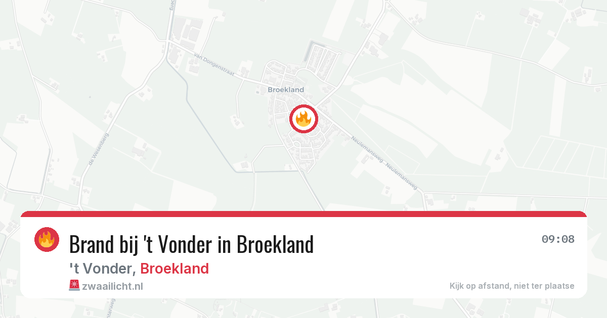 Brand bij 't Vonder in Broekland — 8 jul 2026