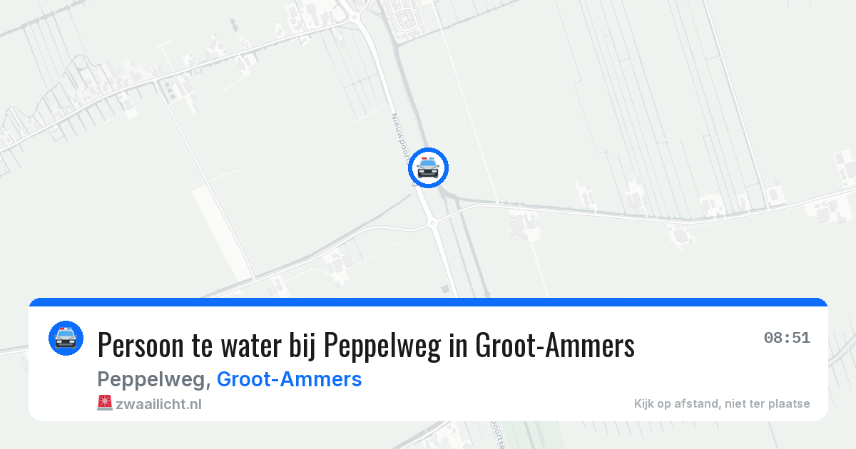 Persoon te water bij Peppelweg in Groot-Ammers — 21 apr 2026