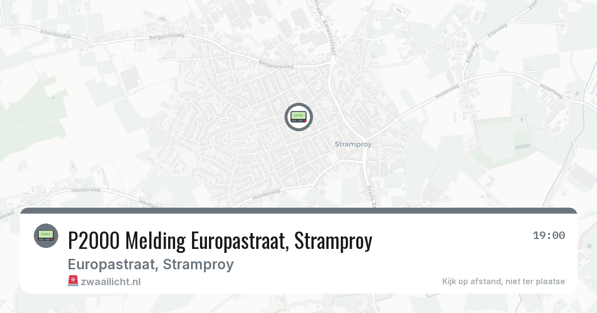 P2000 Melding Europastraat, Stramproy — 2 feb 2026
