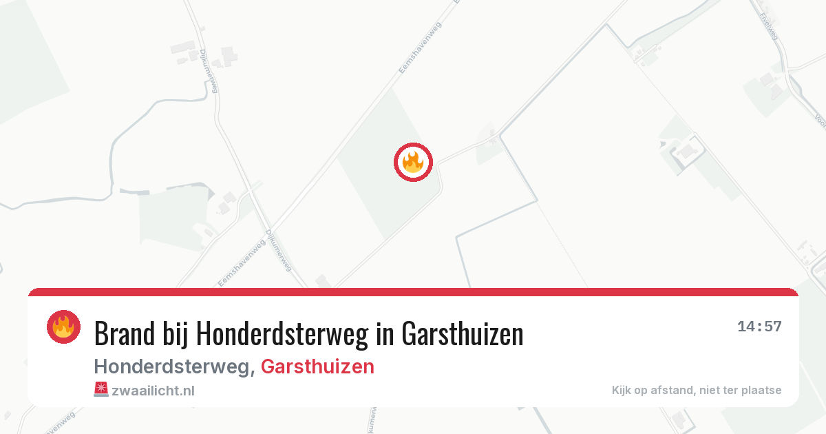 Brand bij Honderdsterweg in Garsthuizen — 8 jun 2026