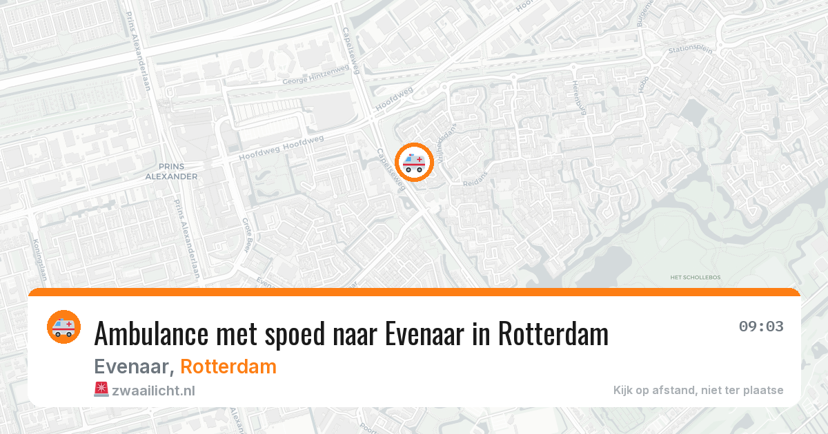 Ambulance met spoed naar Evenaar in Rotterdam — 1 jun 2026