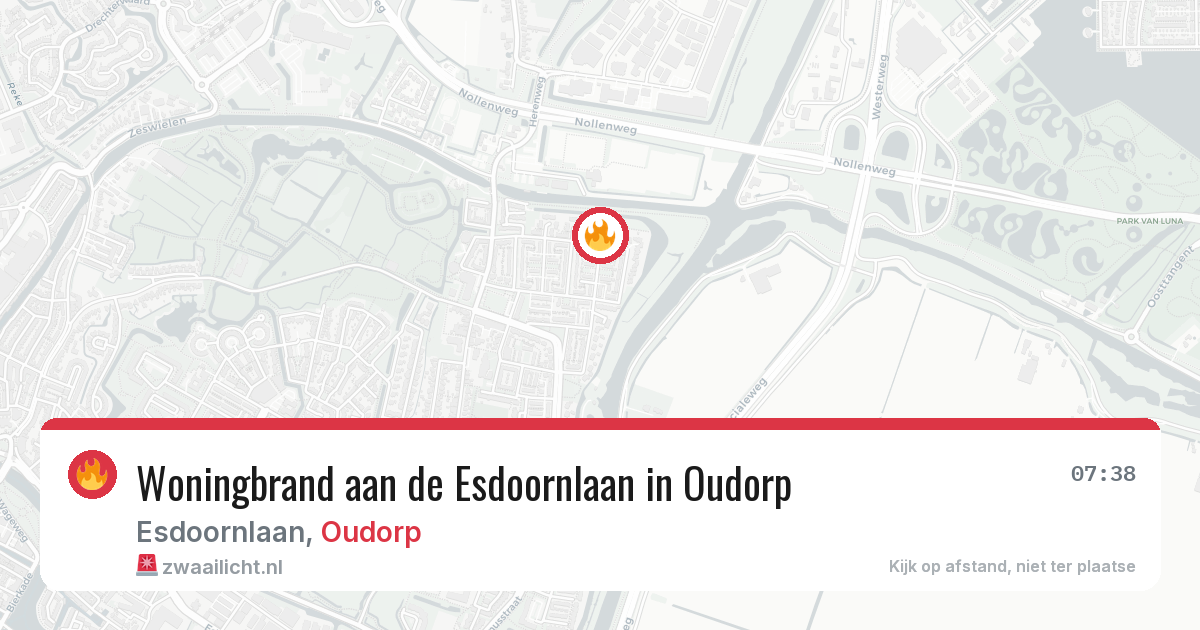 Woningbrand aan de Esdoornlaan in Oudorp — 6 apr 2026