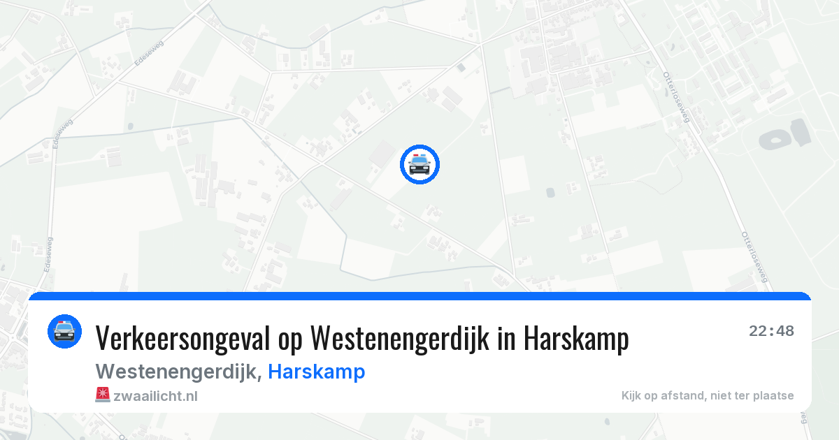 Verkeersongeval op Westenengerdijk in Harskamp — 16 jan 2026