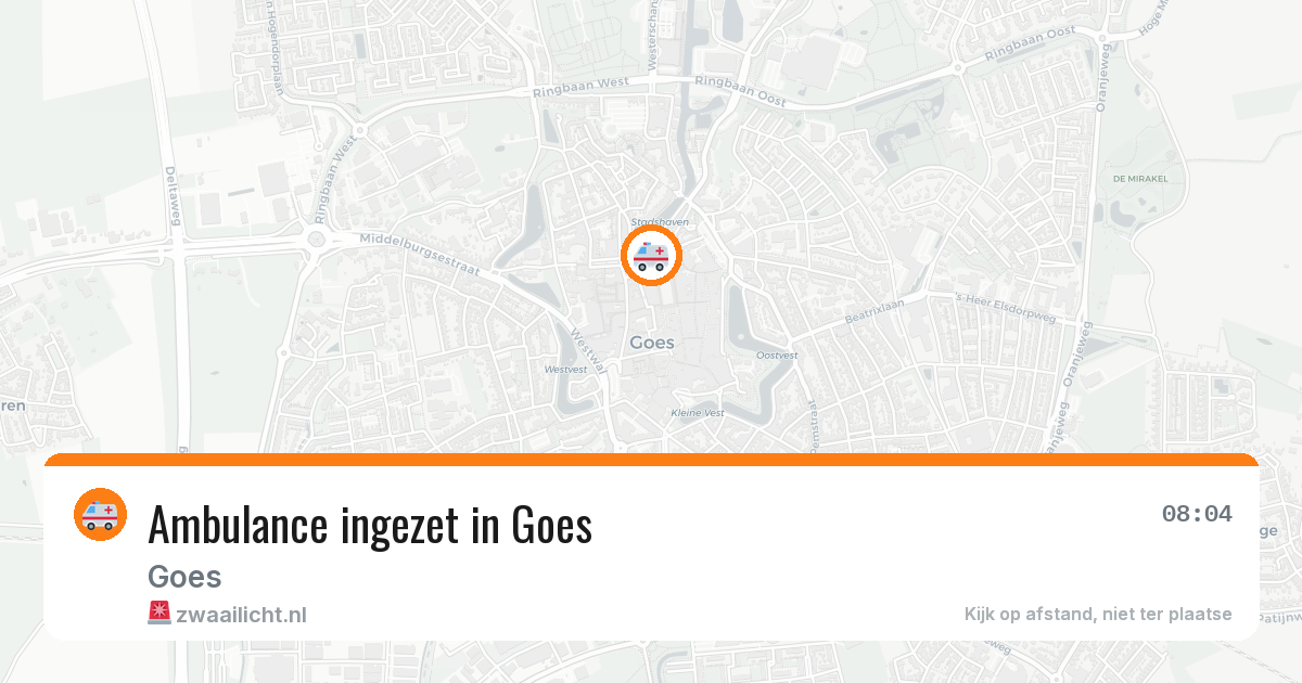 Ambulance ingezet in Goes — 4 aug 2026