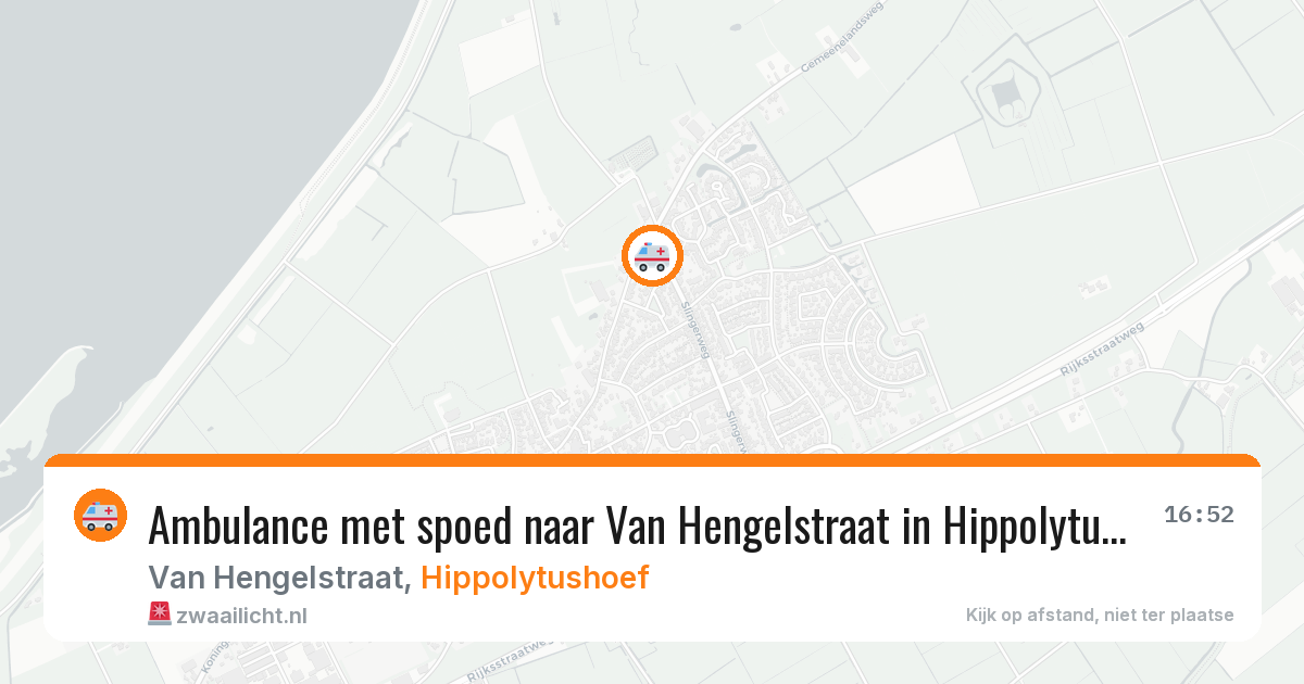 Ambulance met spoed naar Van Hengelstraat in Hippolytushoef — 23 jan 2026