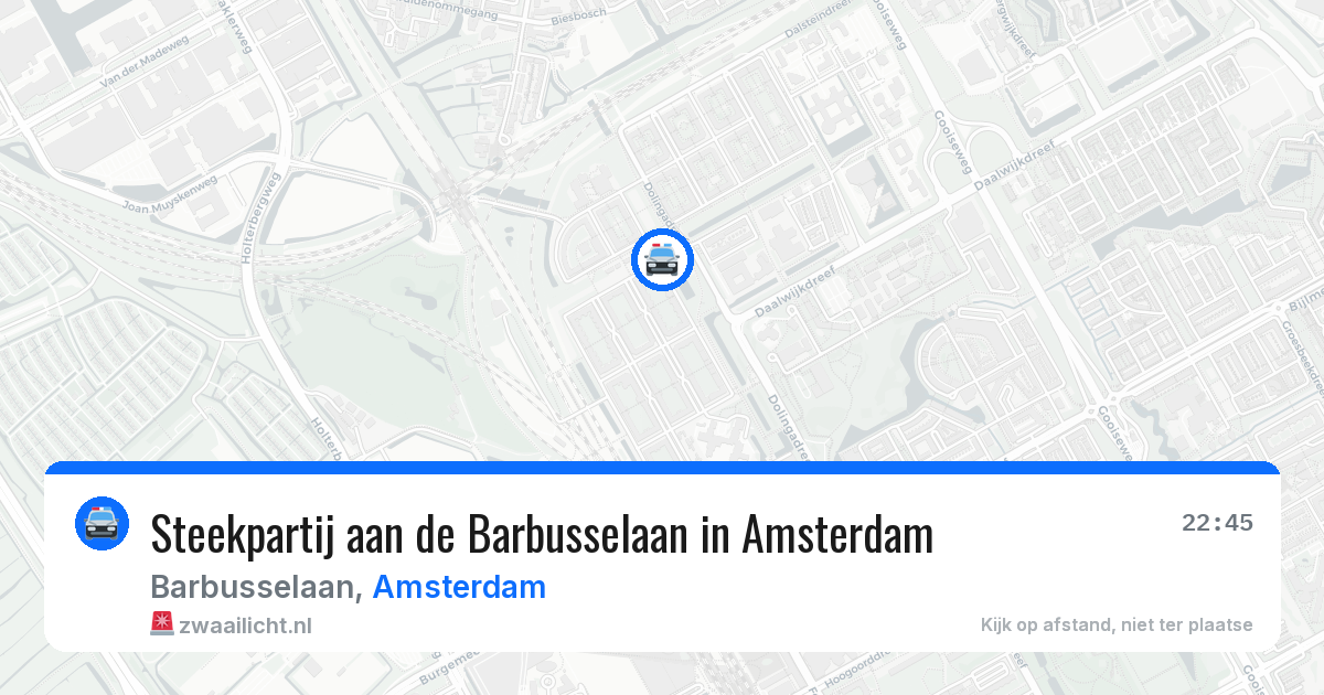 Steekpartij aan de Barbusselaan in Amsterdam — 29 jun 2026