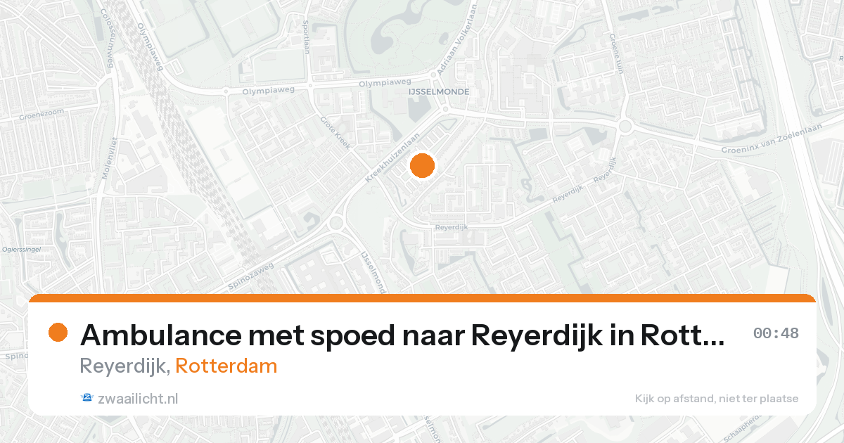 Ambulance met spoed naar Reyerdijk in Rotterdam — 11 jul 2026