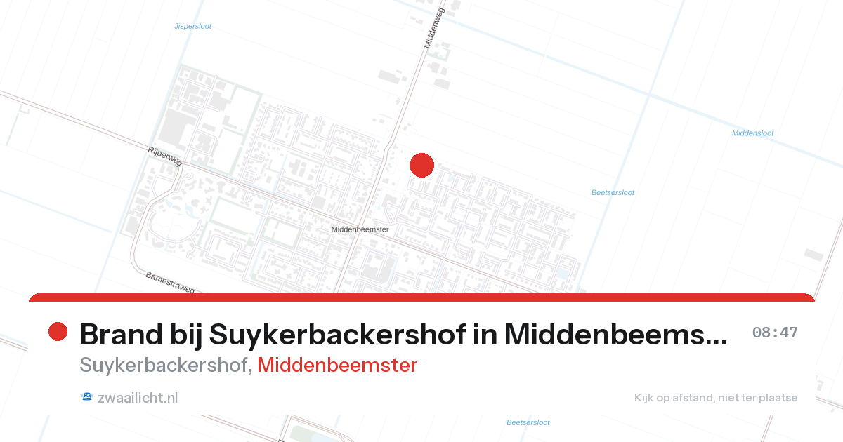 Brand bij Suykerbackershof in Middenbeemster — 27 aug 2026