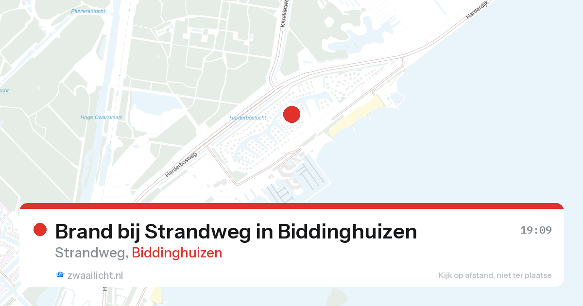 Brand bij Strandweg in Biddinghuizen — 26 aug 2026