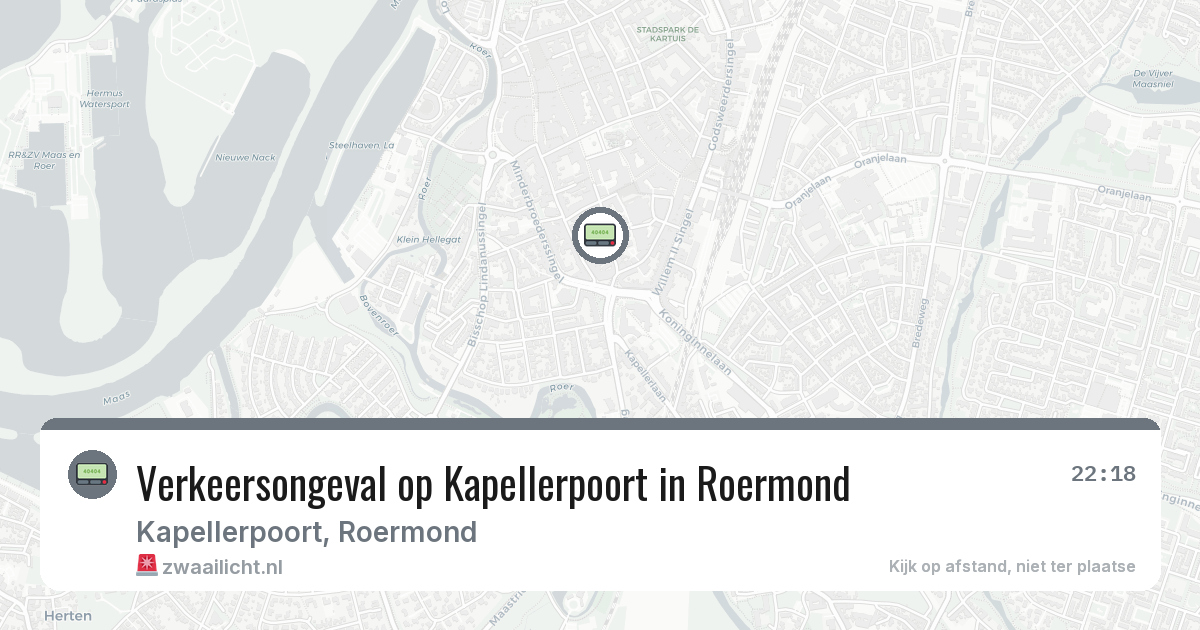 Verkeersongeval op Kapellerpoort in Roermond — 9 mei 2026