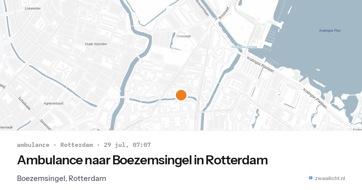 Ambulance naar Boezemsingel in Rotterdam — 29 jul 2026