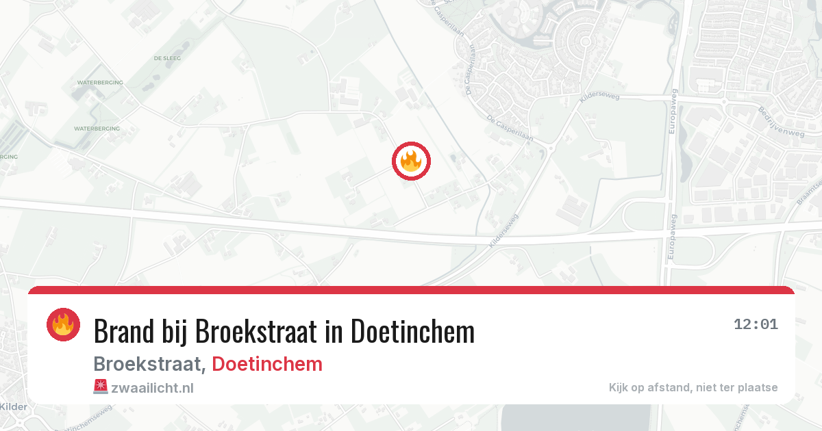 Brand bij Broekstraat in Doetinchem — 28 jun 2026