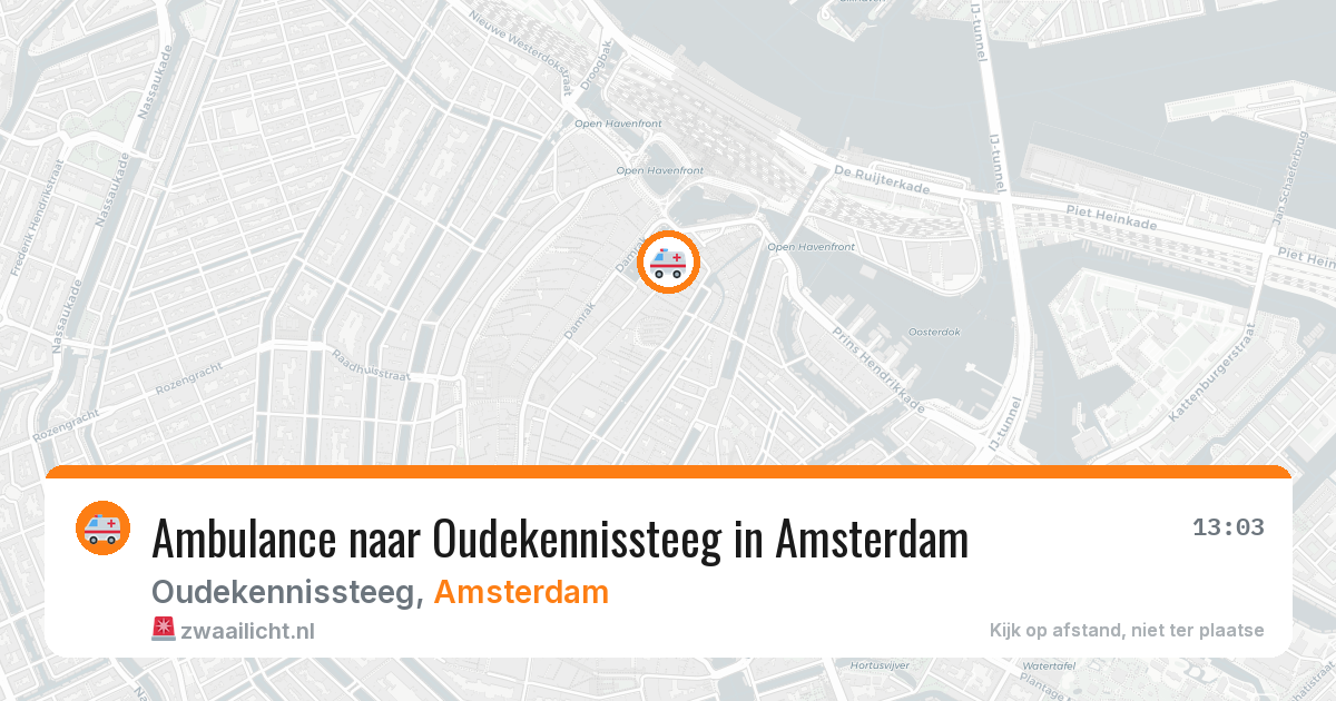 Ambulance naar Oudekennissteeg in Amsterdam — 12 jun 2026