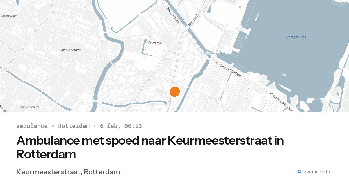 Ambulance met spoed naar Keurmeesterstraat in Rotterdam — 5 feb 2026