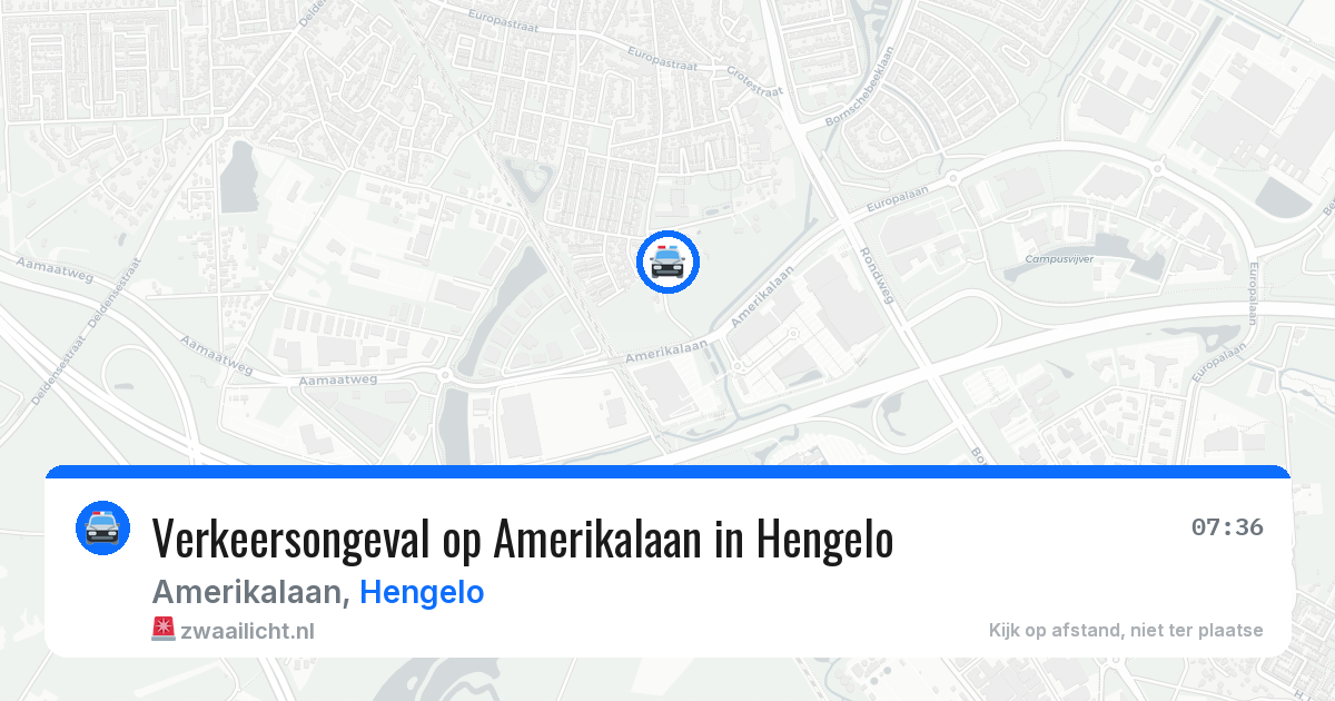 Verkeersongeval op Amerikalaan in Hengelo — 6 mrt 2026