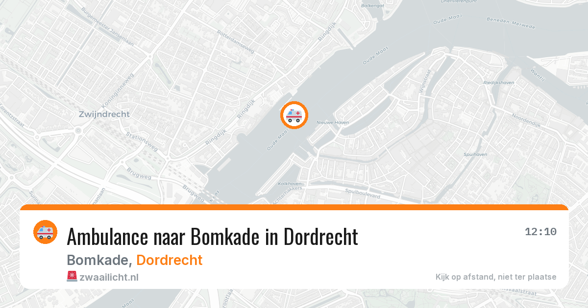 Ambulance naar Bomkade in Dordrecht — 20 apr 2026