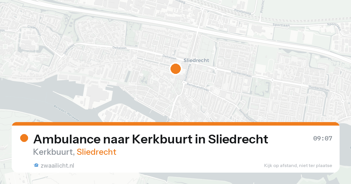 Ambulance naar Kerkbuurt in Sliedrecht — 17 aug 2026