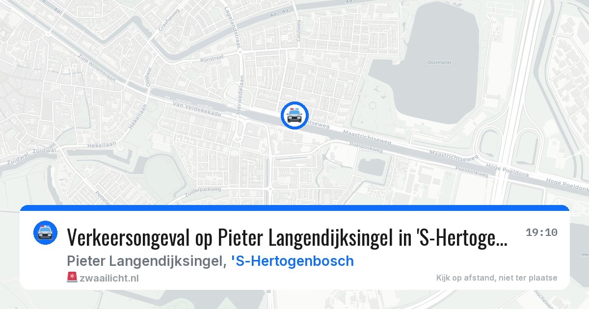 Verkeersongeval op Pieter Langendijksingel in 'S-Hertogenbosch — 16 jul 2026