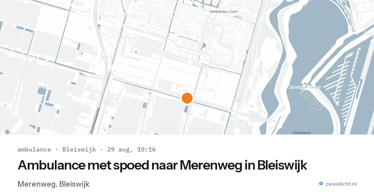 Ambulance met spoed naar Merenweg in Bleiswijk — 29 aug 2026