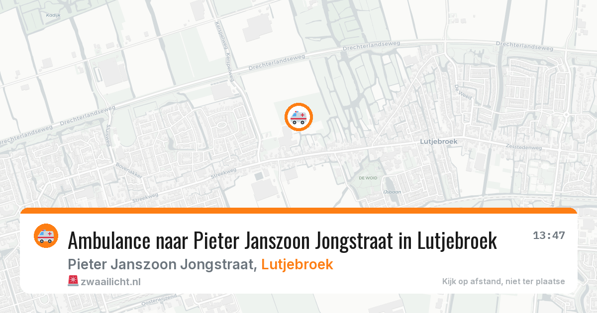 Ambulance naar Pieter Janszoon Jongstraat in Lutjebroek — 6 apr 2026