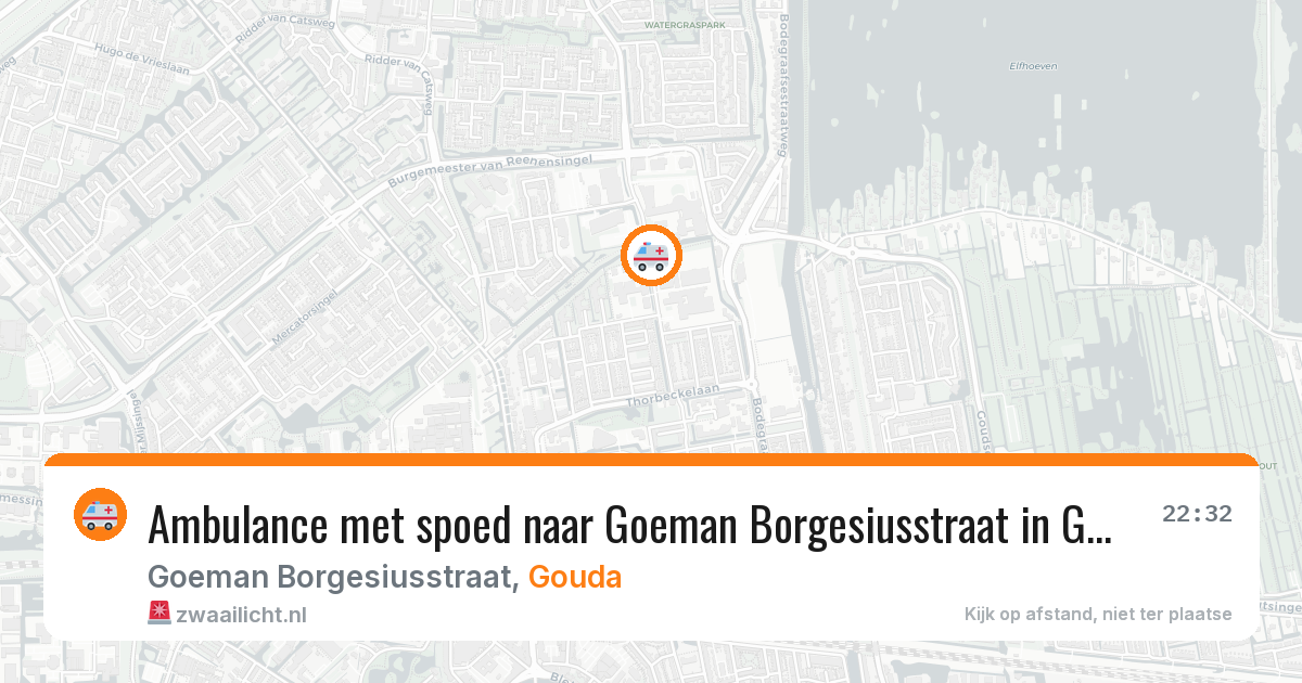 Ambulance met spoed naar Goeman Borgesiusstraat in Gouda — 1 jul 2026