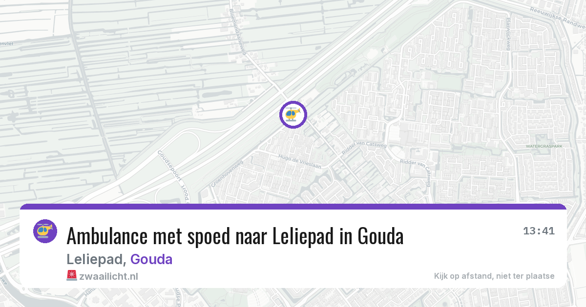 Ambulance met spoed naar Leliepad in Gouda — 7 aug 2026