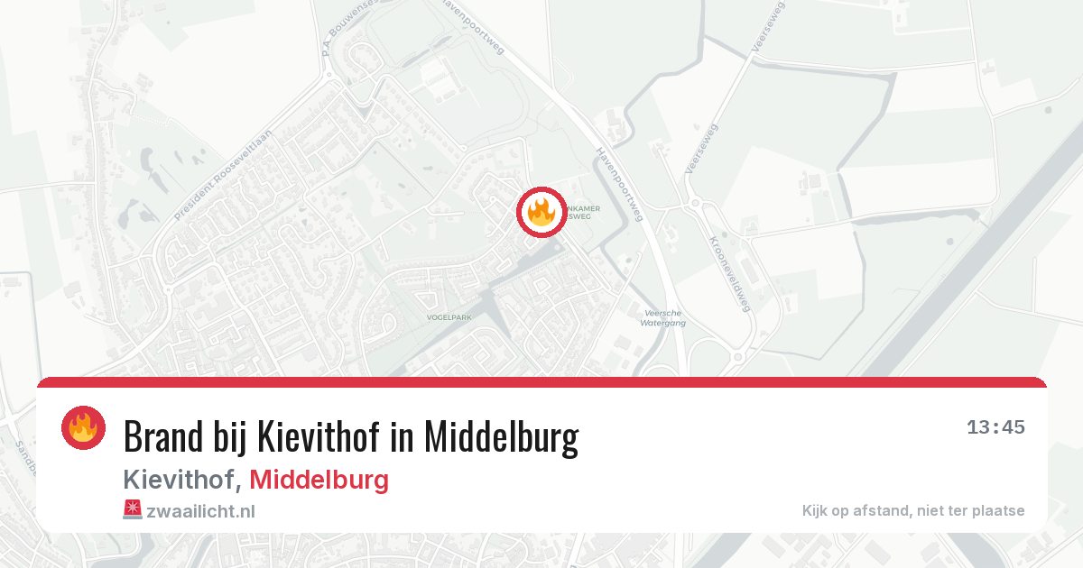 Brand bij Kievithof in Middelburg — 28 jul 2026