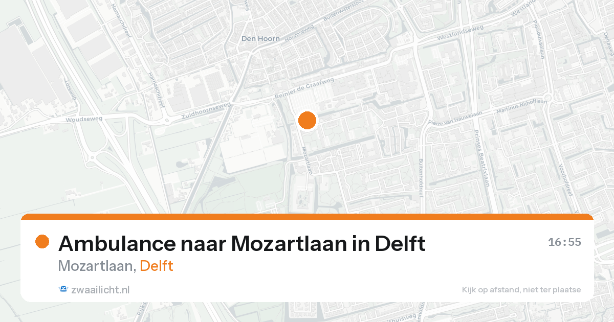 Ambulance naar Mozartlaan in Delft — 22 aug 2026