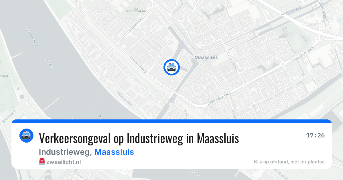 Verkeersongeval op Industrieweg in Maassluis — 25 jun 2026