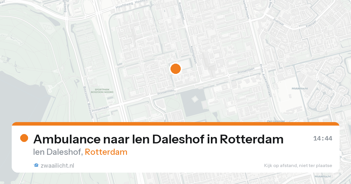Ambulance naar Ien Daleshof in Rotterdam — 17 aug 2026