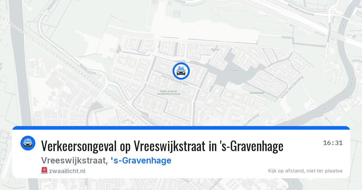 Verkeersongeval op Vreeswijkstraat in 's-Gravenhage — 28 mrt 2026