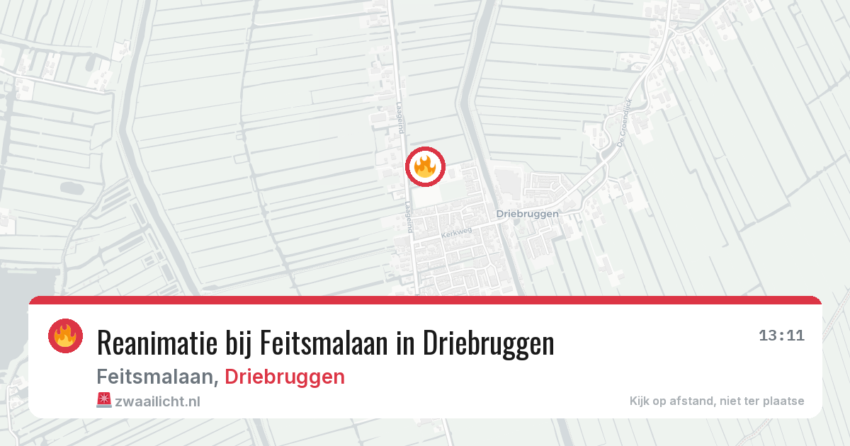 Reanimatie bij Feitsmalaan in Driebruggen — 30 jan 2026