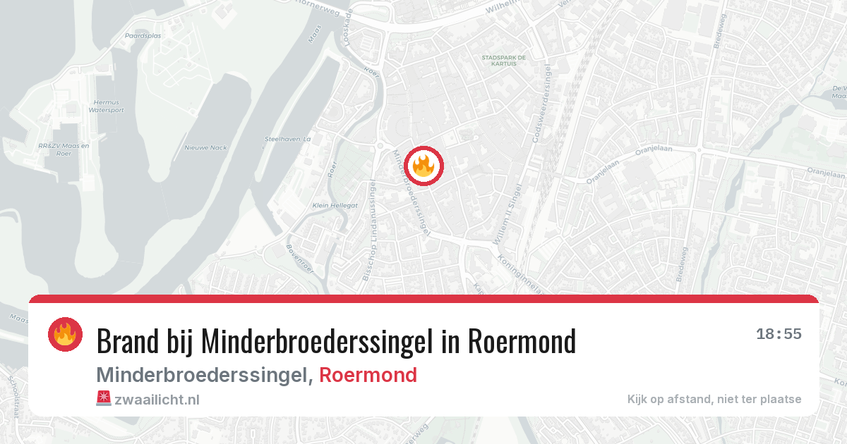 Brand bij Minderbroederssingel in Roermond — 10 jul 2026