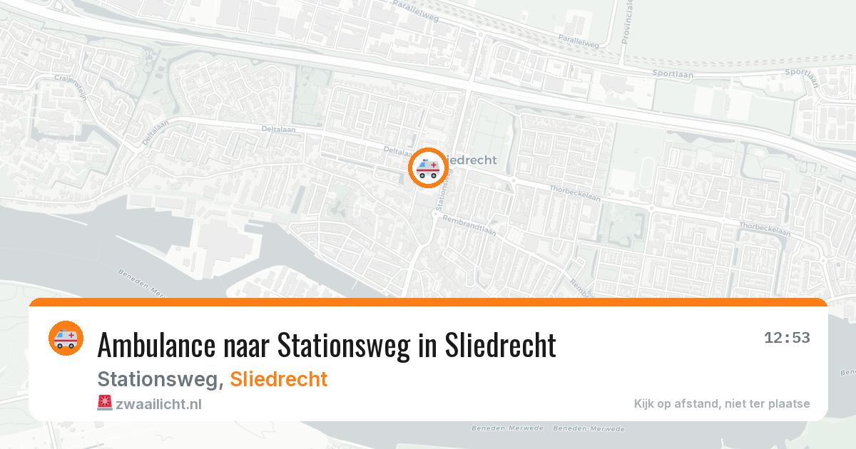 Ambulance naar Stationsweg in Sliedrecht — 31 mei 2026