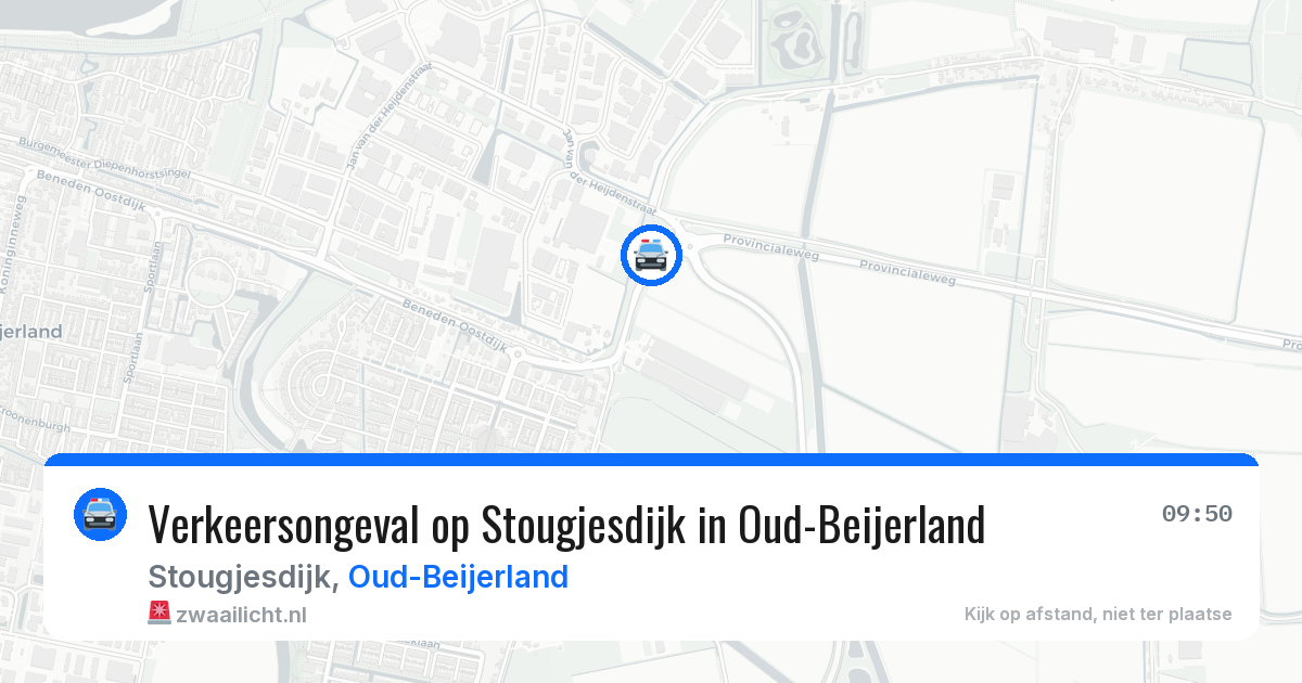 Verkeersongeval op Stougjesdijk in Oud-Beijerland — 3 jul 2026