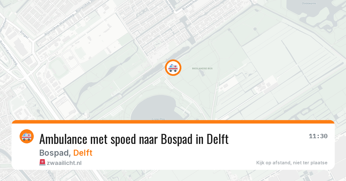 Ambulance met spoed naar Bospad in Delft — 7 jun 2026