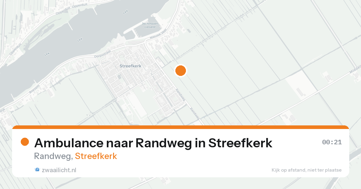 Ambulance naar Randweg in Streefkerk — 14 aug 2026