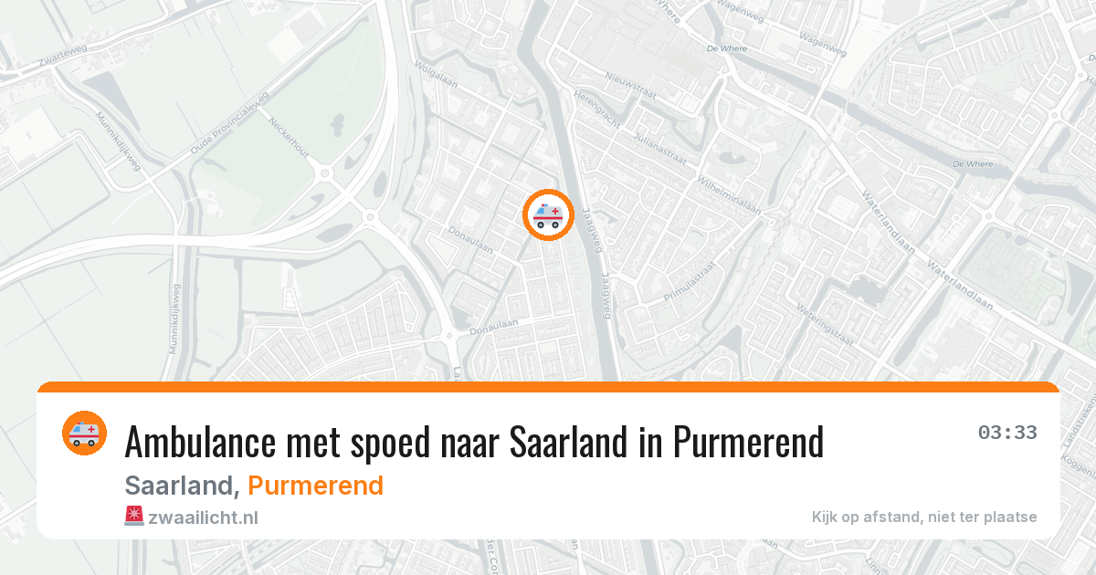 Ambulance met spoed naar Saarland in Purmerend — 1 aug 2026