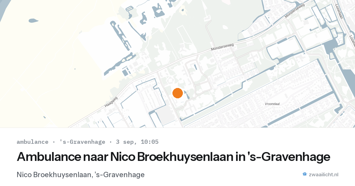 Ambulance naar Nico Broekhuysenlaan in 's-Gravenhage — 3 sep 2026