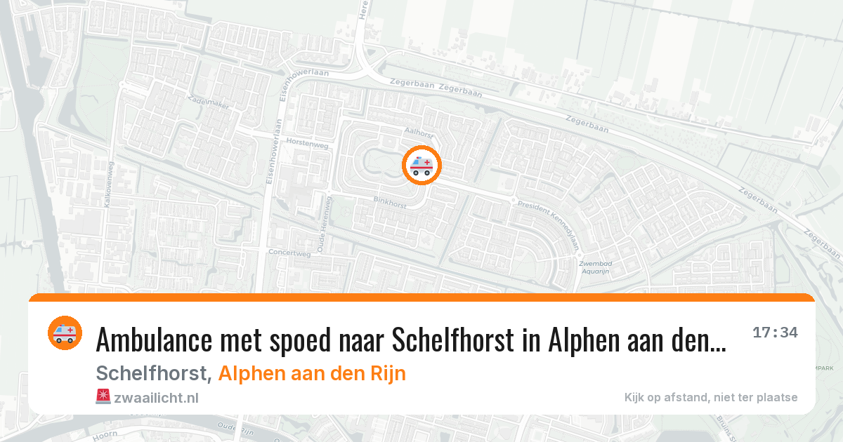Ambulance met spoed naar Schelfhorst in Alphen aan den Rijn — 8 jun 2026