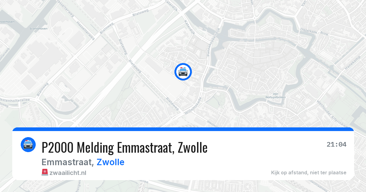 P2000 Melding Emmastraat, Zwolle — 30 jun 2026