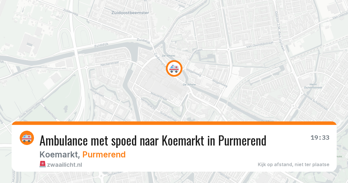 Ambulance met spoed naar Koemarkt in Purmerend — 24 jan 2026