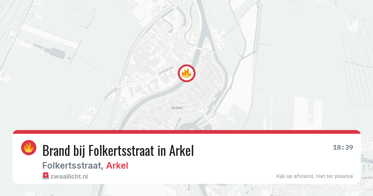 Brand bij Folkertsstraat in Arkel — 25 apr 2026