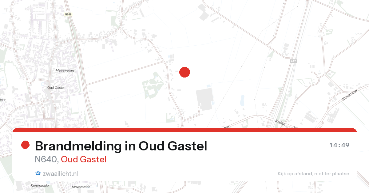 Brandmelding in Oud Gastel — 28 aug 2026