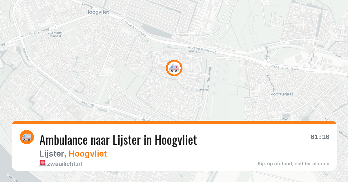 Ambulance naar Lijster in Hoogvliet — 5 mei 2026
