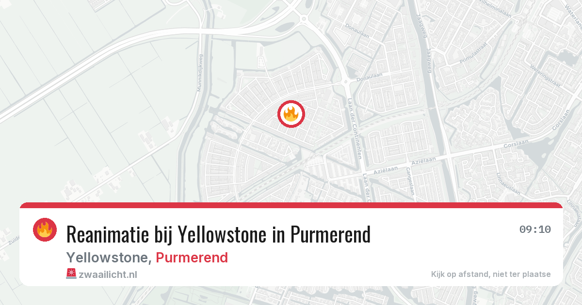Reanimatie bij Yellowstone in Purmerend — 12 feb 2026