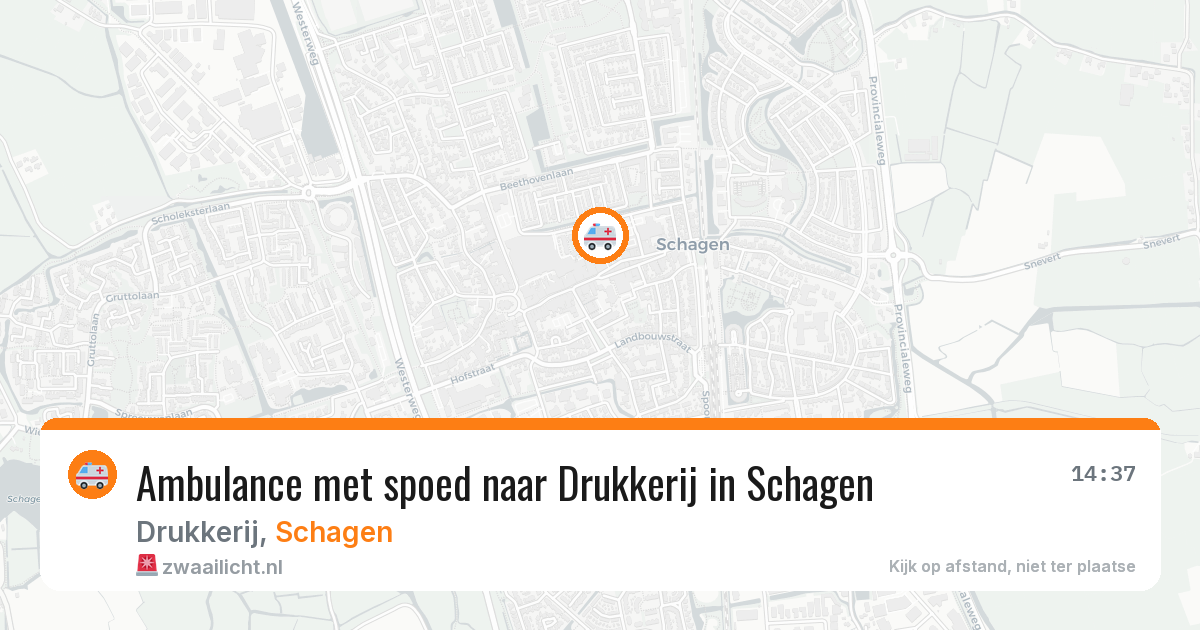 Ambulance met spoed naar Drukkerij in Schagen — 17 mei 2026