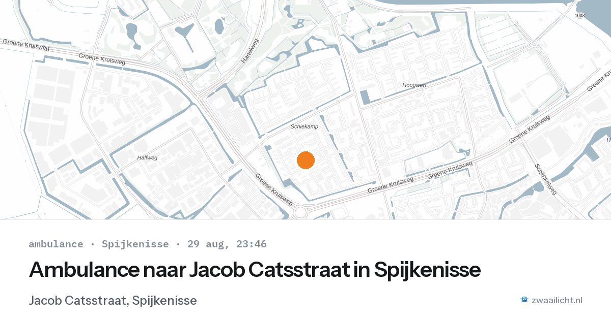 Ambulance naar Jacob Catsstraat in Spijkenisse — 29 aug 2026