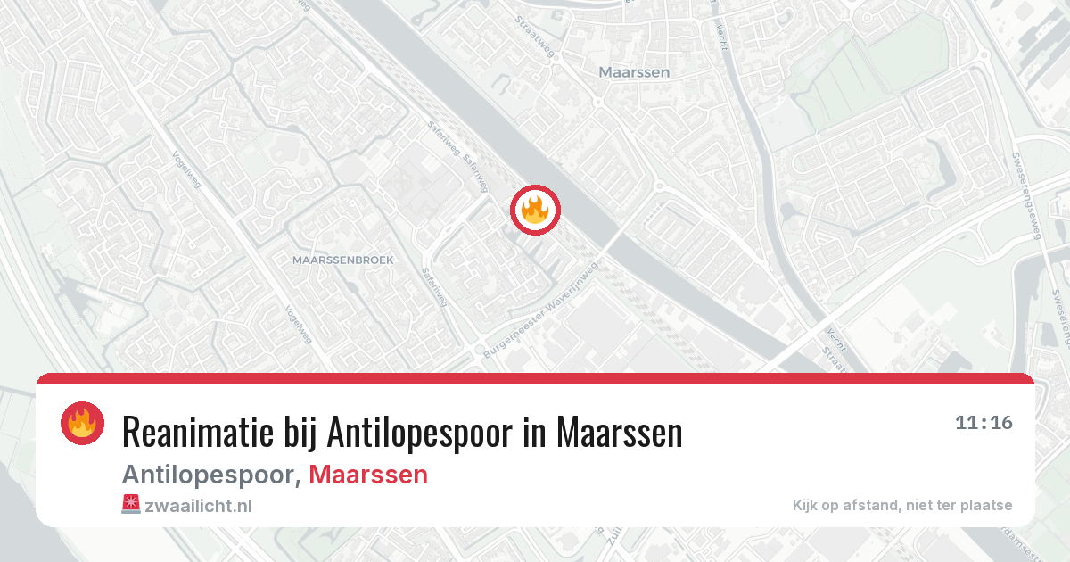 Reanimatie bij Antilopespoor in Maarssen — 1 mrt 2026